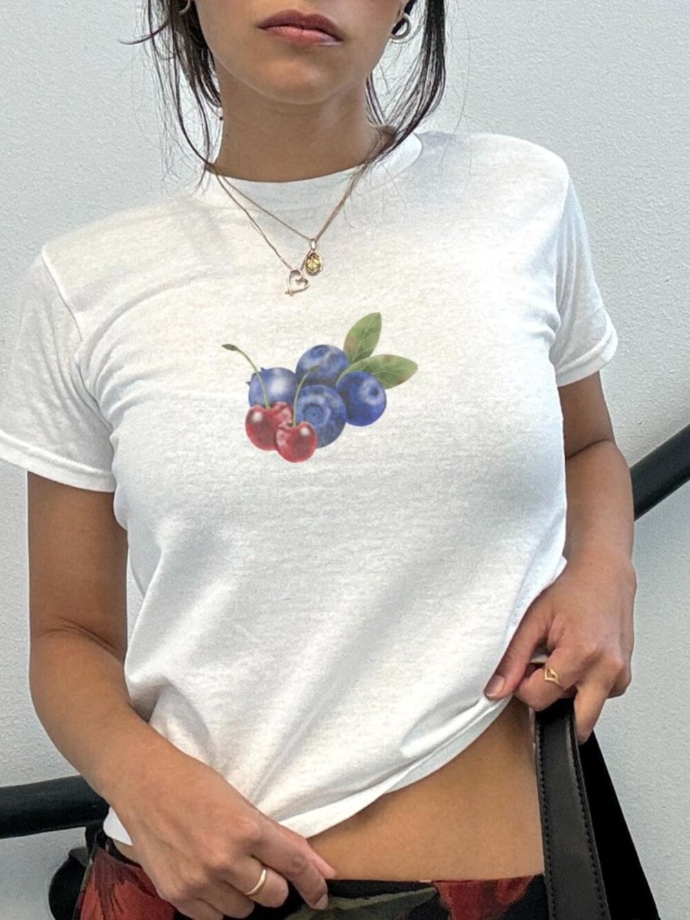 Berry Baby Tee | Y2K Fruit Graphic Shirt | Vintage Coquette Aesthetic Top